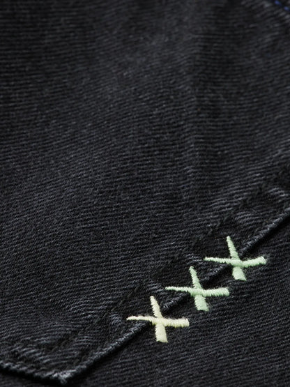 The Strand Loose Denim Cargo Short | Black Buzz