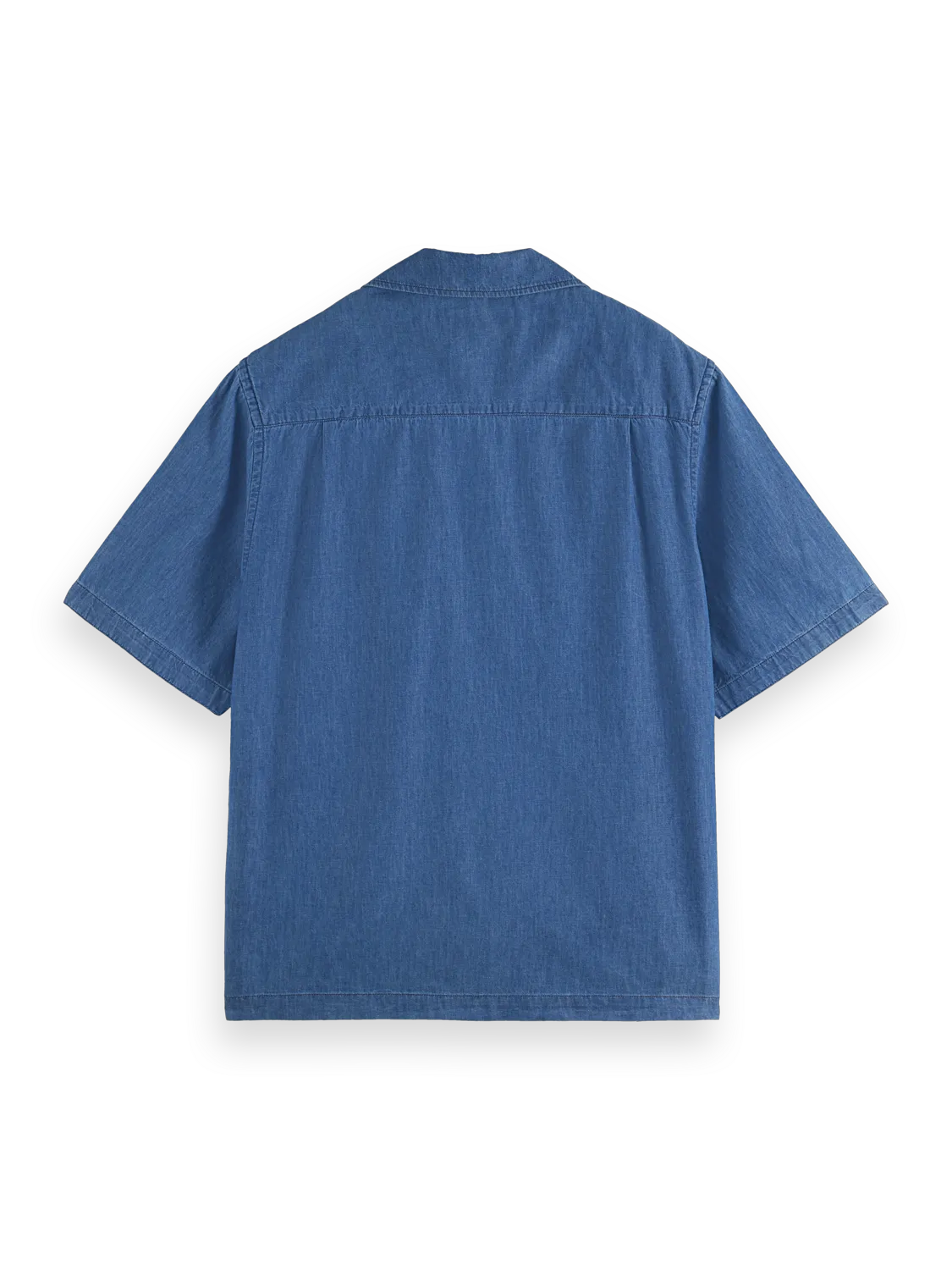 Relaxed-Fit Lightweight Denim Short Sleeve Shirt