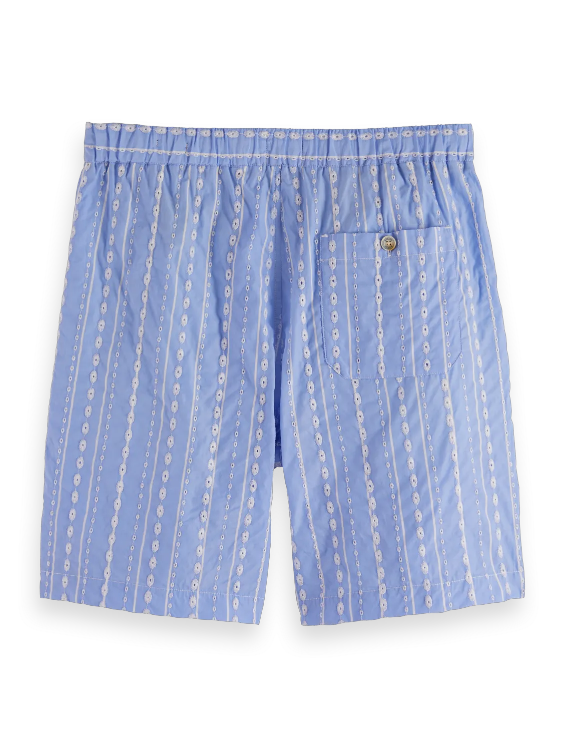 Twilt Embroidered-Stripe Seersucker Bermuda Short