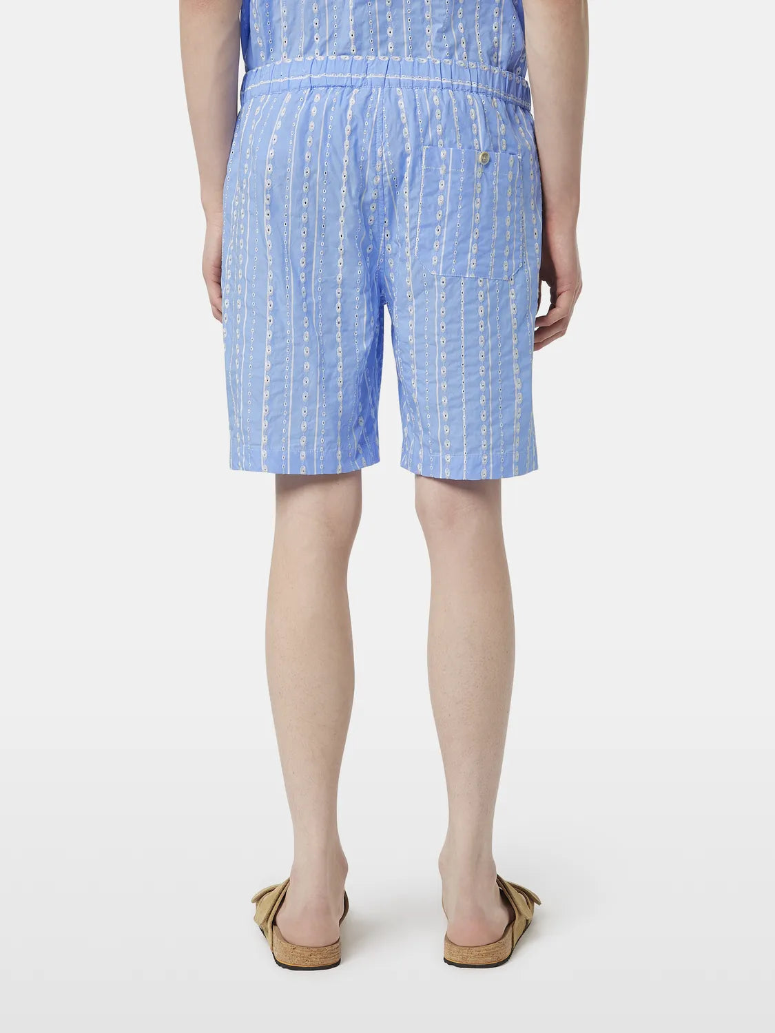 Twilt Embroidered-Stripe Seersucker Bermuda Short