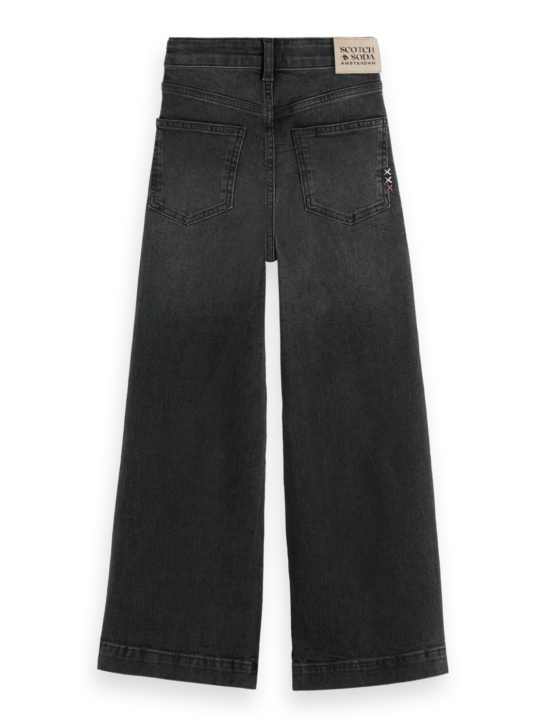 Girls' Core The Wave Wide Leg Jeans - Black Night