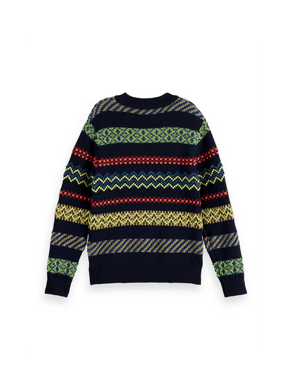 Regular-Fit Festive Jacquard Pullover