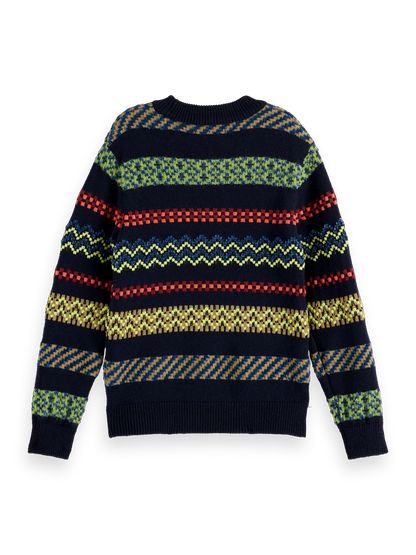 Regular-Fit Festive Jacquard Pullover