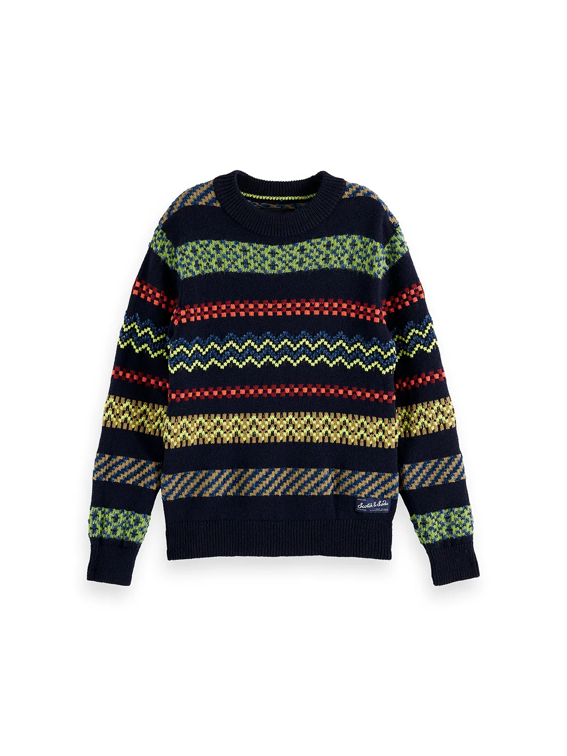 Regular-Fit Festive Jacquard Pullover
