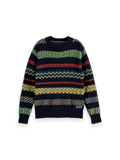 Regular-Fit Festive Jacquard Pullover