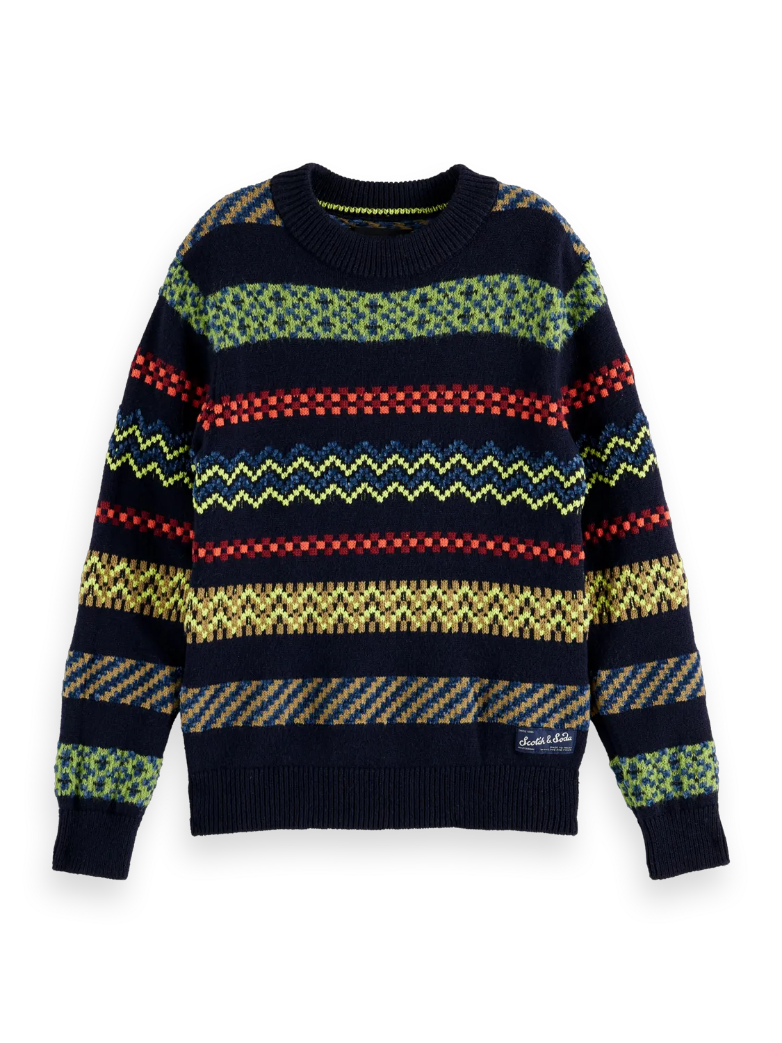 Regular-Fit Festive Jacquard Pullover