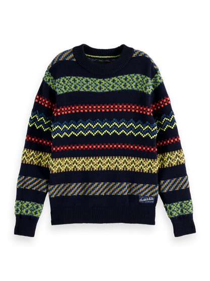 Regular-Fit Festive Jacquard Pullover