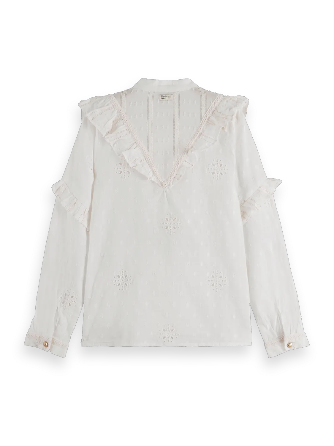 Girls' Fancy lurex cotton shirt