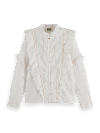 Girls' Fancy lurex cotton shirt