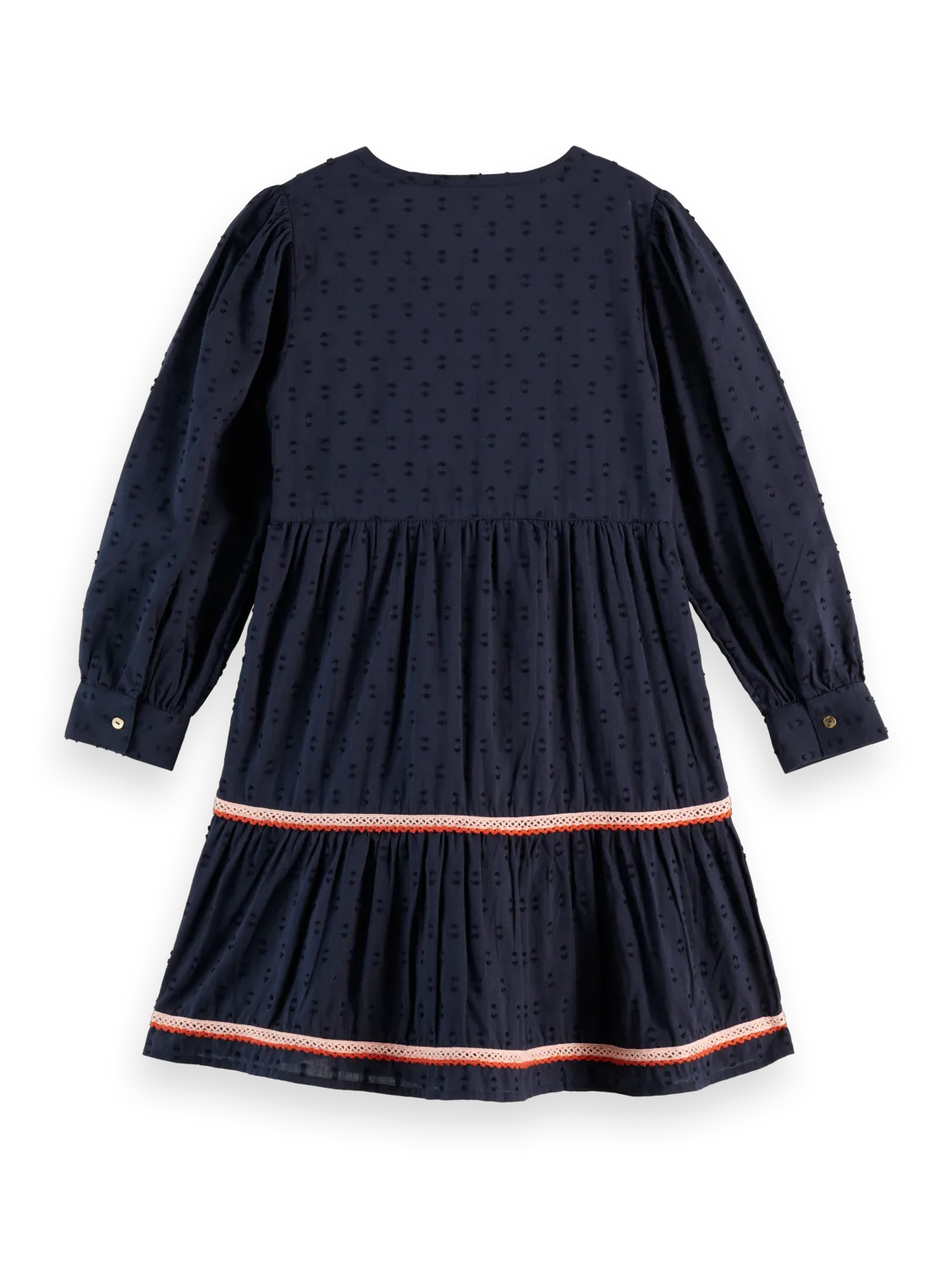 Clip Jacquard Embroidered Dress