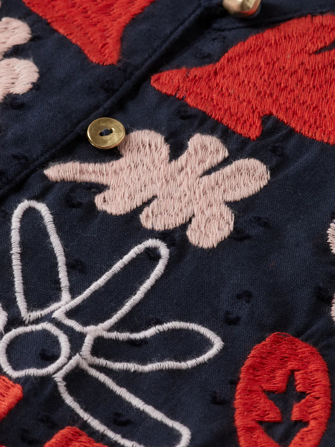 Clip Jacquard Embroidered Dress
