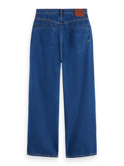 Seasonal Super Loose Pleat Front Jeans — Forever Blue