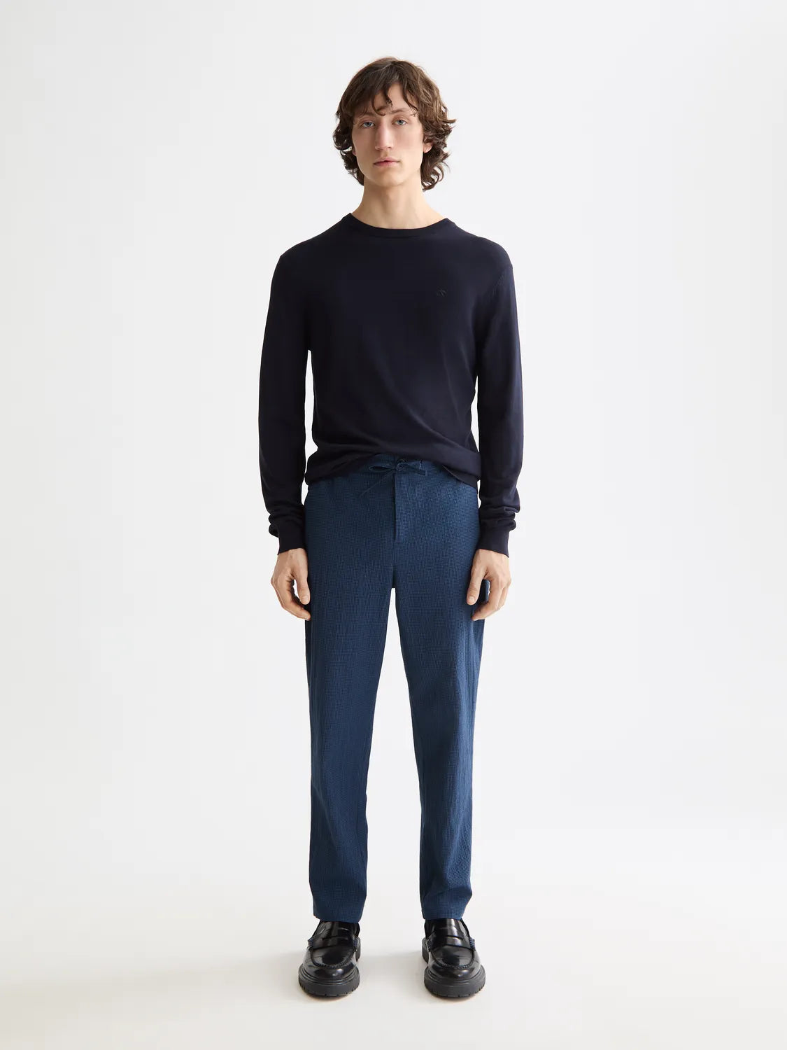 Finch - Cotton Blend Seersucker Tapered Fit Jogger