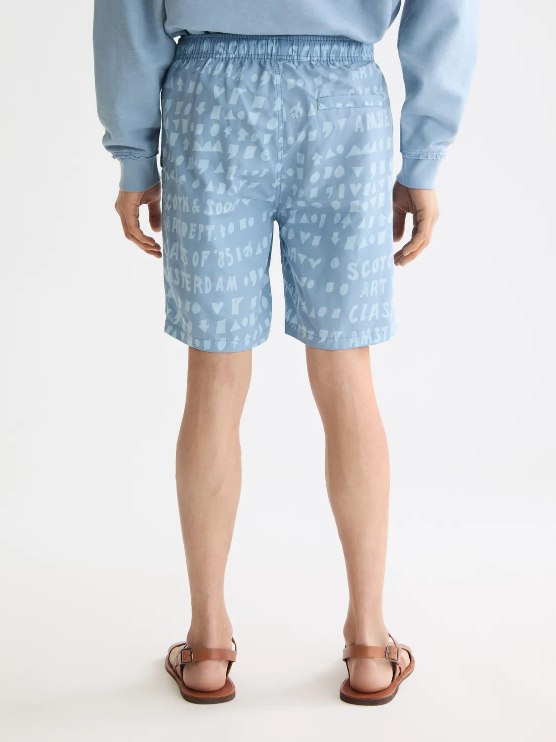 Printed Longer-Length Swim Shorts
