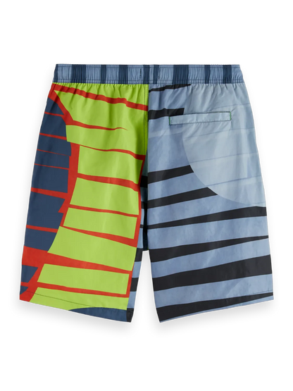 Printed Longer-Length Swim Shorts