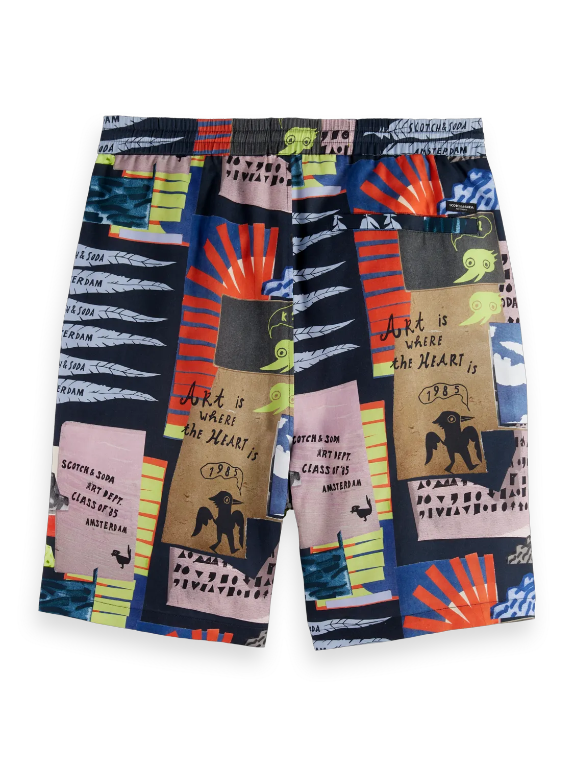Fave - Printed Tencel Regular Fit Bermuda Shorts
