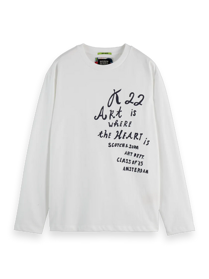 Relaxed-Fit Long-Sleeved Artwork T-Shirt