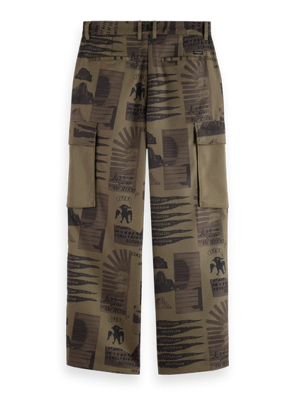 Baggy Fit All-Over Printed Cargo Pants