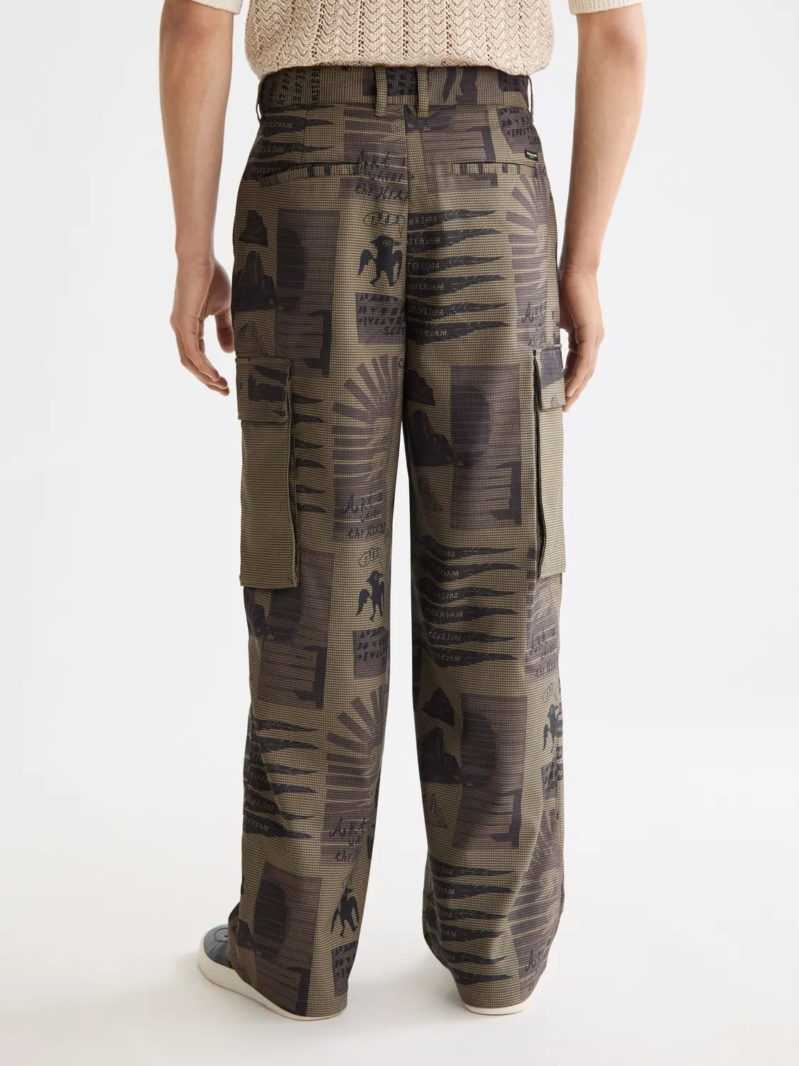 Baggy Fit All-Over Printed Cargo Pants
