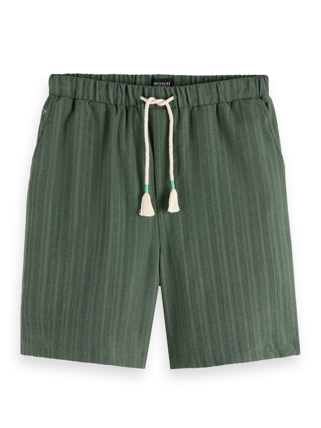 Fave - Tonal Striped  Regular Fit Bermuda Shorts