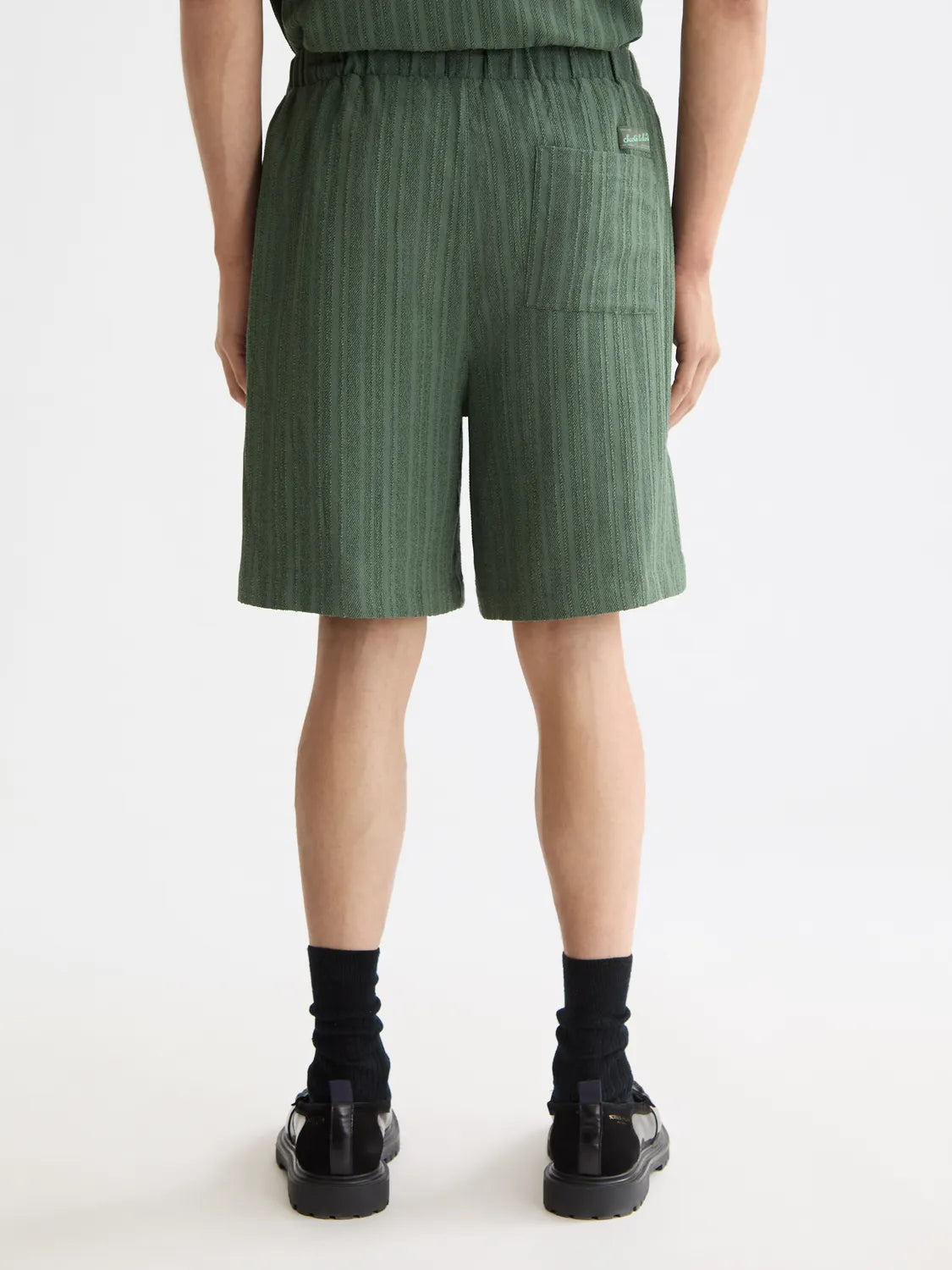 Fave - Tonal Striped  Regular Fit Bermuda Shorts