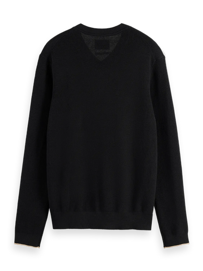 Regular-Fit Cotton Linen V-Neck