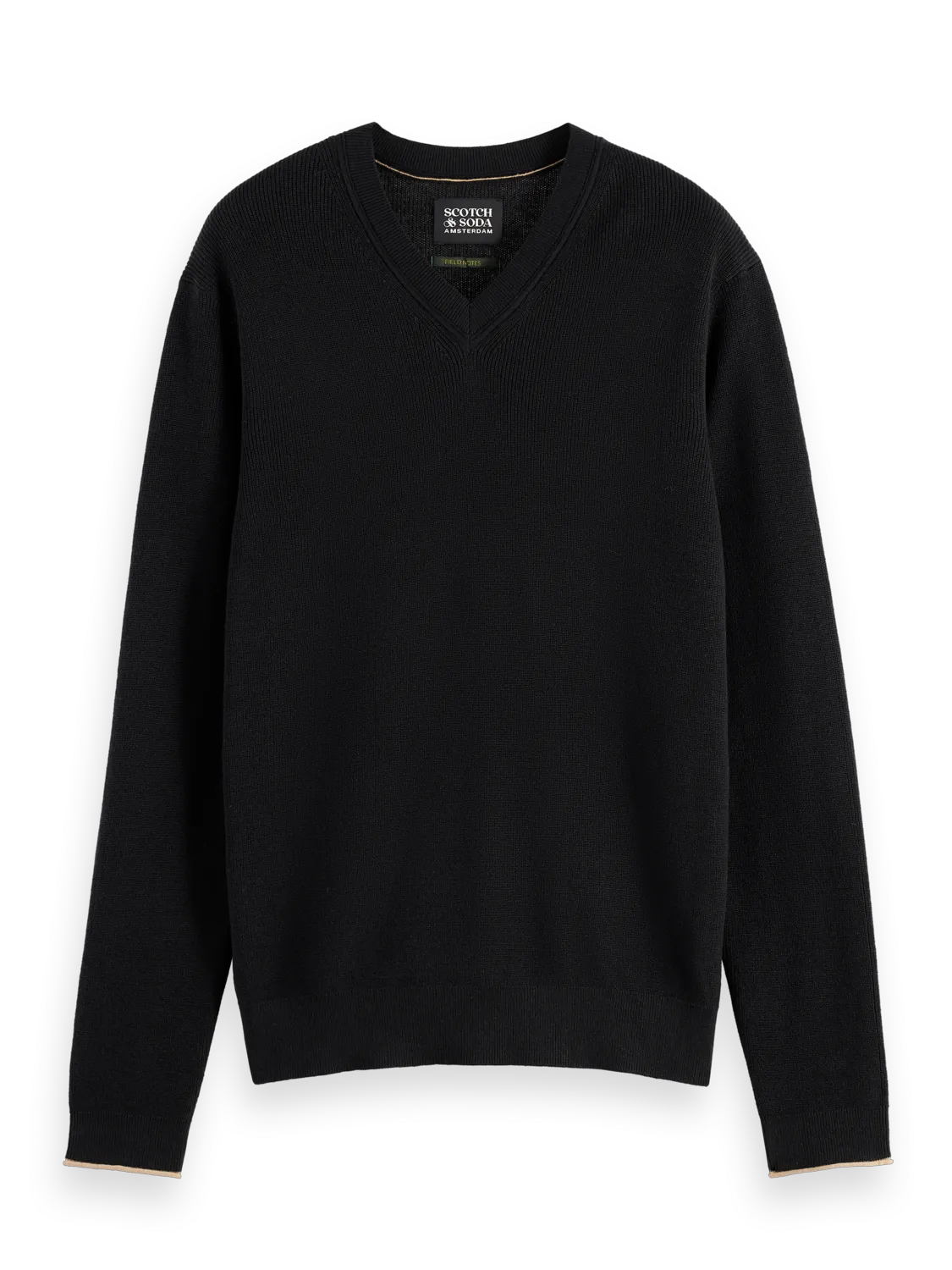 Regular-Fit Cotton Linen V-Neck
