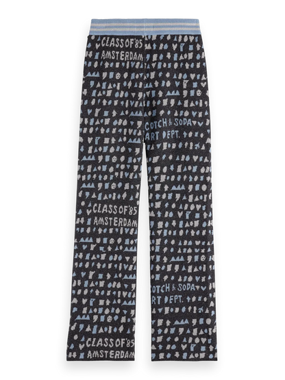 Girls' Straight-Leg Jacquard Sweatpants