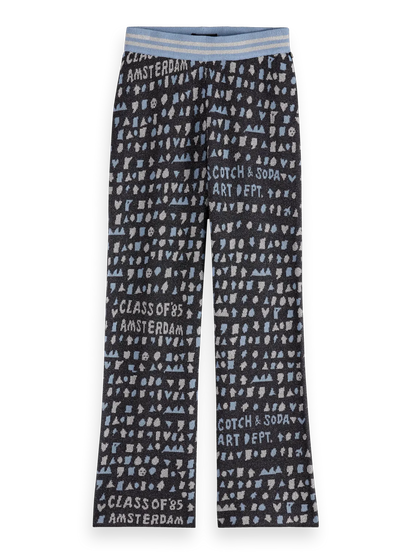 Girls' Straight-Leg Jacquard Sweatpants