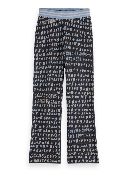 Girls' Straight-Leg Jacquard Sweatpants