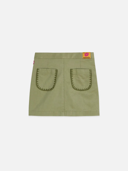 Girls' Washed Twill Mini Skirt