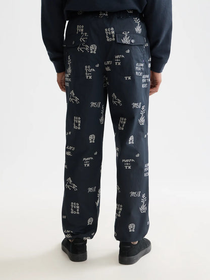 Embroidered Cotton-Blend Relaxed Straight-Fit Chino