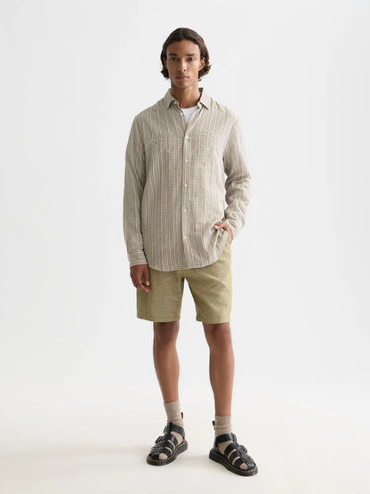 Microcheck Cotton Poplin Shirt
