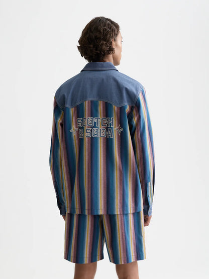 Multicolor Stripe Western Shirt