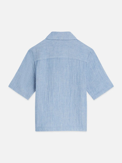 Boys' Cotton Chambray Short-Sleeve Shirt
