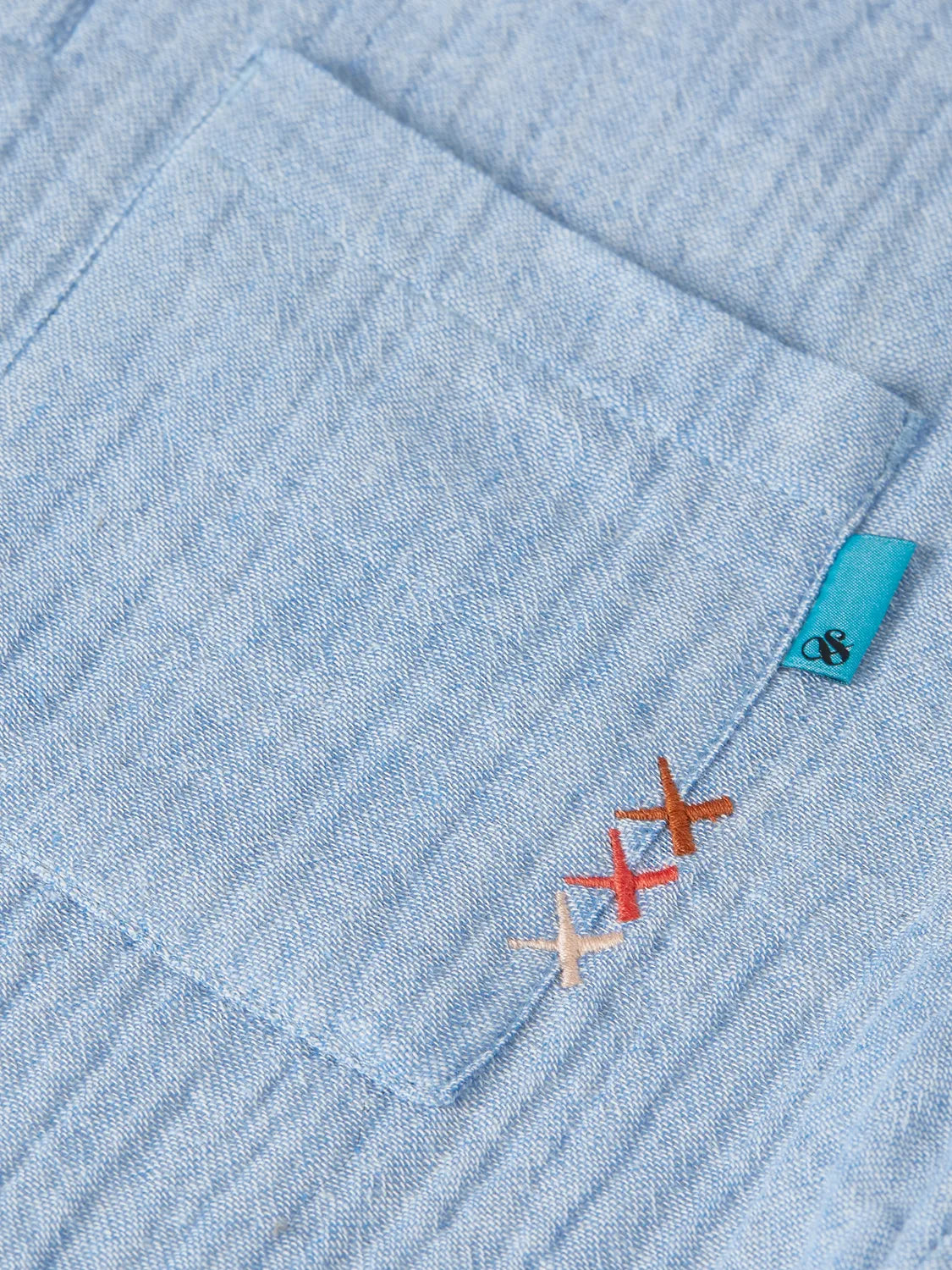Boys' Cotton Chambray Short-Sleeve Shirt