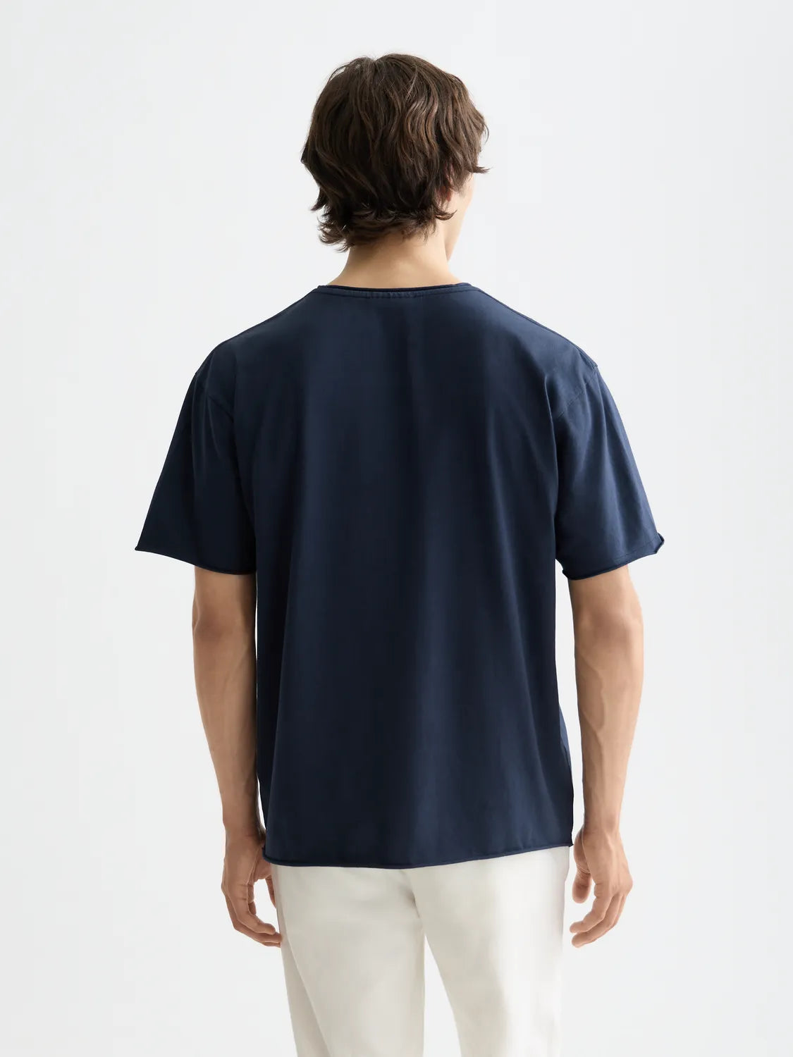 Essentials Raw-Edged Relaxed-Fit Garment-Dyed T-Shirt