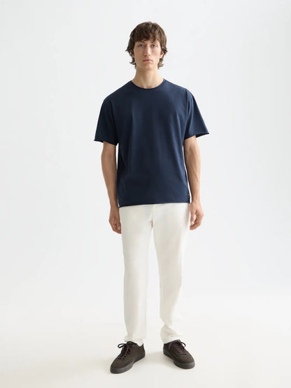 Essentials Raw-Edged Relaxed-Fit Garment-Dyed T-Shirt