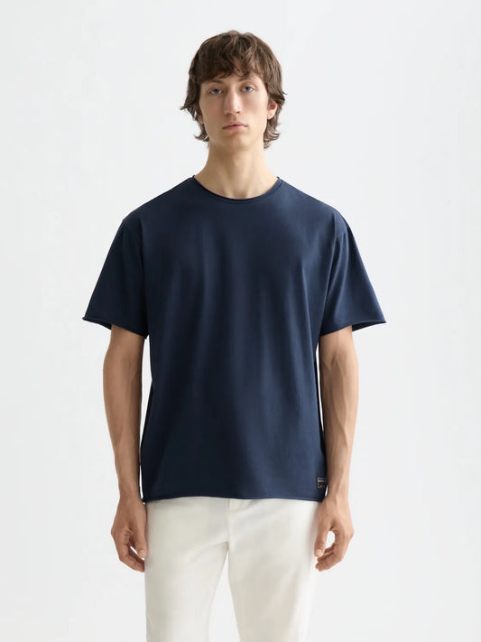 Essentials Raw-Edged Relaxed-Fit Garment-Dyed T-Shirt