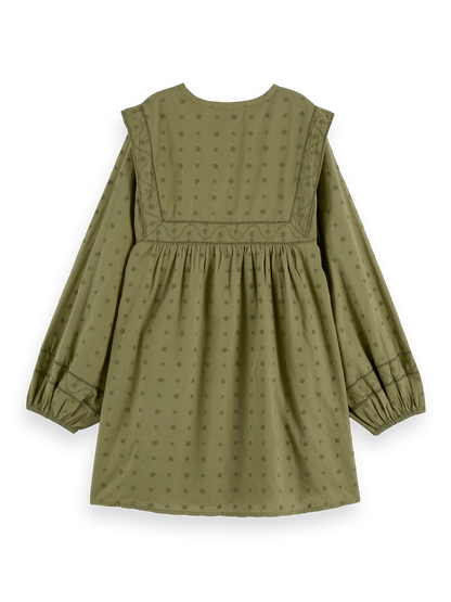 Girls' Broderie Anglaise Panel Dress