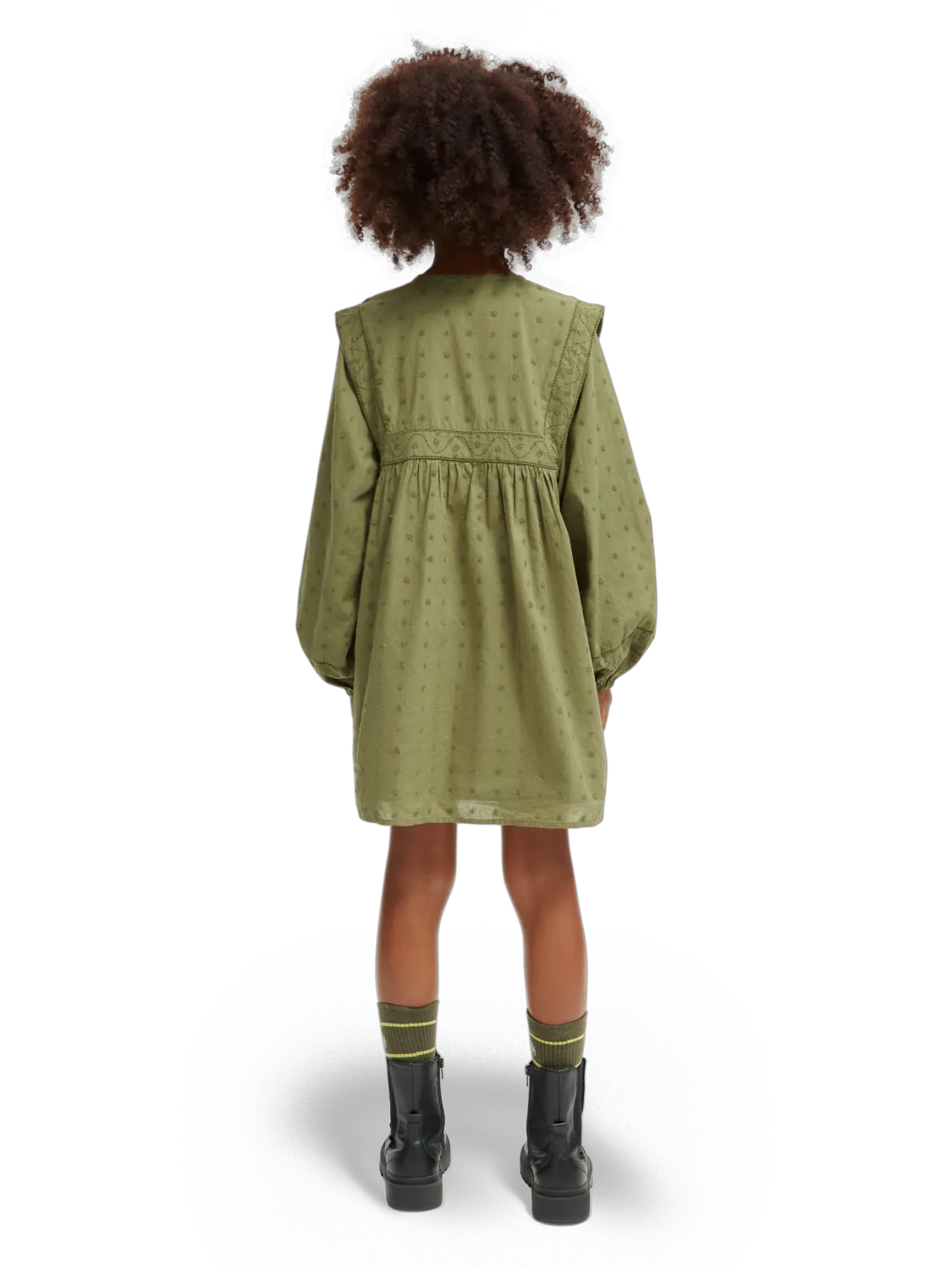 Girls' Broderie Anglaise Panel Dress