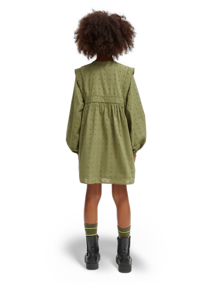 Girls' Broderie Anglaise Panel Dress