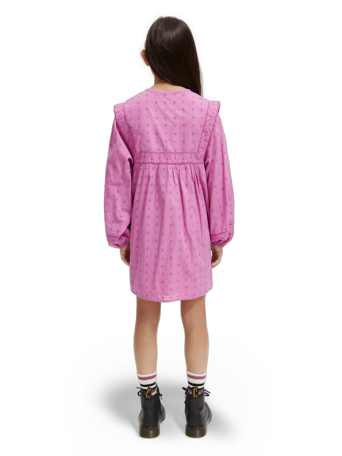 Girls' Broderie Anglaise Panel Dress