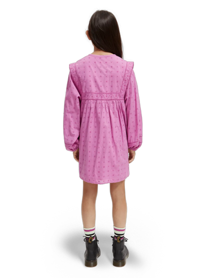 Girls' Broderie Anglaise Panel Dress