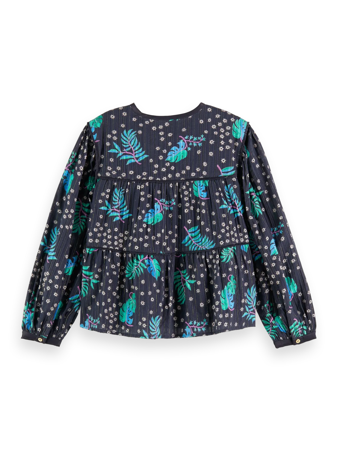Girls' All-Over Printed Satin Binding Top