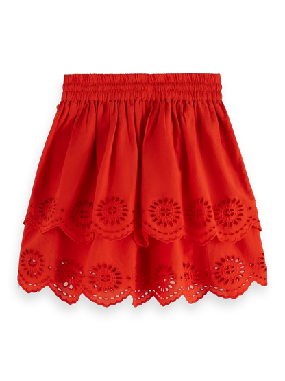 Tiered Broderie Anglaise Skirt