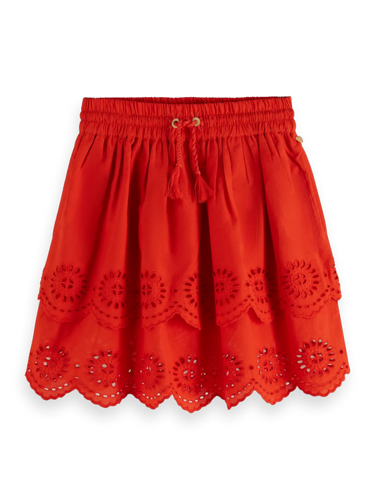 Tiered Broderie Anglaise Skirt