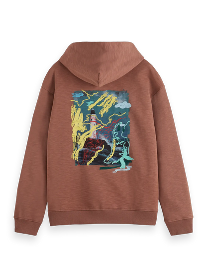 Front Back Lighthouse Artwork Hoodie