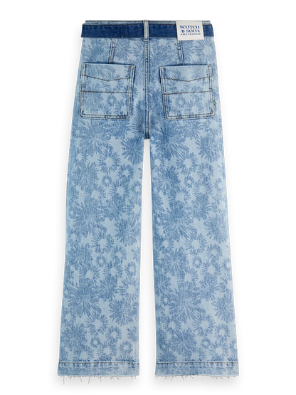 Girls' The Wave Wide Leg Jeans | Abstract Floral