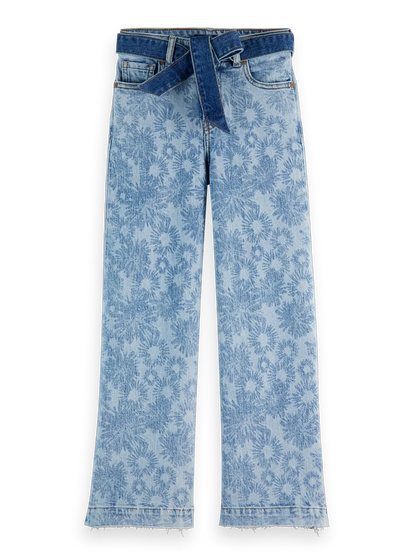 Girls' The Wave Wide Leg Jeans | Abstract Floral
